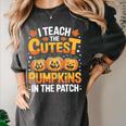 I Teach The Cutest Pumpkins Shirt Teachers Halloween Women's Comfort Colors T-Shirt Pepper I Teach The Cutest Pumpkins Shirt Teachers Halloween Women's Comfort Colors T-Shirt Pepper