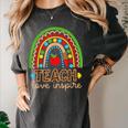 Teach Love Inspire Rainbow Leopard Cheetah Print Teacher Women's Comfort Colors T-Shirt Pepper Teach Love Inspire Rainbow Leopard Cheetah Print Teacher Women's Comfort Colors T-Shirt Pepper