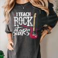I Teach Rock Stars Music Teacher Guitar Player Women's Comfort Colors T-Shirt Pepper