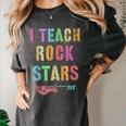 I TEACH ROCKSTARS Band Vibes Teacher Rocks My Music Teaching Women's Comfort Colors T-Shirt Pepper I TEACH ROCKSTARS Band Vibes Teacher Rocks My Music Teaching Women's Comfort Colors T-Shirt Pepper