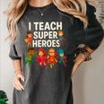 I Teach Super Heroes Teacher Women's Comfort Colors T-Shirt Pepper I Teach Super Heroes Teacher Women's Comfort Colors T-Shirt Pepper