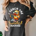 I Teach The Sweetest Duckies Teacher Rubber Duck Teaching Women's Comfort Colors T-Shirt Pepper I Teach The Sweetest Duckies Teacher Rubber Duck Teaching Women's Comfort Colors T-Shirt Pepper