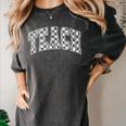 Teach Teacher Checkered First Day Of School Back To School Women's Comfort Colors T-Shirt Pepper