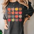 Teacher Apple Back To School Art For School Supplies Women's Comfort Colors T-Shirt Pepper Teacher Apple Back To School Art For School Supplies Women's Comfort Colors T-Shirt Pepper