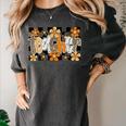 Teacher Appreciation Boho Floral Leopard Checkered Women's Comfort Colors T-Shirt Pepper