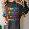 Teacher We Are Like a Box Of Crayons Back To School Women's Comfort Colors T-Shirt Pepper Teacher We Are Like a Box Of Crayons Back To School Women's Comfort Colors T-Shirt Pepper