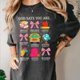 Teacher Christian God Says I Am Faith Religious Bible Verse Women's Comfort Colors T-Shirt Pepper Teacher Christian God Says I Am Faith Religious Bible Verse Women's Comfort Colors T-Shirt Pepper