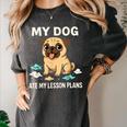 Teacher My Dog Ate My Lesson Plans School Staff Women's Comfort Colors T-Shirt Pepper Teacher My Dog Ate My Lesson Plans School Staff Women's Comfort Colors T-Shirt Pepper