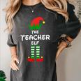 The Teacher Elf Family Matching Group Idea Christmas Women's Comfort Colors T-Shirt Pepper
