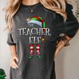 The Teacher Elf Shirt Matching Family Christmas Elf Men Women Kids Women's Comfort Colors T-Shirt Pepper