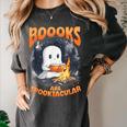 Teacher Halloween Ghost Reading Book Animal Boooks Are Women's Comfort Colors T-Shirt Pepper