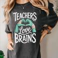 Teacher Halloween Shirt Women Men Teachers Love Brains Women's Comfort Colors T-Shirt Pepper Teacher Halloween Shirt Women Men Teachers Love Brains Women's Comfort Colors T-Shirt Pepper