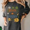 Teacher Inspire Love Women's Comfort Colors T-Shirt Pepper