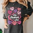 Teacher Positive Affirmations Candy Heart Valentine's Day Women's Comfort Colors T-Shirt Pepper