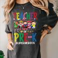 Teacher Of Pre K Superheroes Teacher New School Year Men Women Women's Comfort Colors T-Shirt Pepper