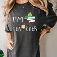 Teacher Puns I'm Tea-Cher Tea Lover Fun Teacher For Men Women Women's Comfort Colors T-Shirt Pepper