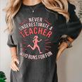 Teacher Who Runs Half Marathon Runner Running Lover Graphic Women's Comfort Colors T-Shirt Pepper Teacher Who Runs Half Marathon Runner Running Lover Graphic Women's Comfort Colors T-Shirt Pepper