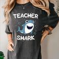 Teacher Shark Teaching Back To School Kindergarten Women's Comfort Colors T-Shirt Pepper Teacher Shark Teaching Back To School Kindergarten Women's Comfort Colors T-Shirt Pepper