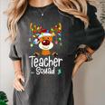 Teacher Squad Red Plaid Rudolph Reindeer Christmas Women's Comfort Colors T-Shirt Pepper Teacher Squad Red Plaid Rudolph Reindeer Christmas Women's Comfort Colors T-Shirt Pepper