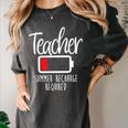 Teacher Summer Recharge Required Last Day School Women Women's Comfort Colors T-Shirt Pepper Teacher Summer Recharge Required Last Day School Women Women's Comfort Colors T-Shirt Pepper