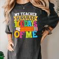 My Teacher Survived 100 Days Of Me 100th Day Of School Kids Women's Comfort Colors T-Shirt Pepper My Teacher Survived 100 Days Of Me 100th Day Of School Kids Women's Comfort Colors T-Shirt Pepper