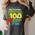 My Teacher Survived 100 Days Of Me Women's Comfort Colors T-Shirt Pepper
