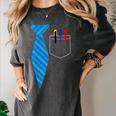 Teacher Tie & Pocket Protector Costume School Women's Comfort Colors T-Shirt Pepper Teacher Tie & Pocket Protector Costume School Women's Comfort Colors T-Shirt Pepper