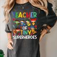 Teacher Of Tiny Superheroes Teach 100th Day Of School Men Women Girls Kids Women's Comfort Colors T-Shirt Pepper Teacher Of Tiny Superheroes Teach 100th Day Of School Men Women Girls Kids Women's Comfort Colors T-Shirt Pepper