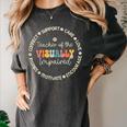 Teacher Of The Visually Impaired Appreciation Back To School Women's Comfort Colors T-Shirt Pepper