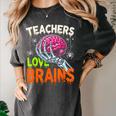 Teachers Love Brains Halloween 2025 Skeleton Costume Women's Comfort Colors T-Shirt Pepper Teachers Love Brains Halloween 2025 Skeleton Costume Women's Comfort Colors T-Shirt Pepper