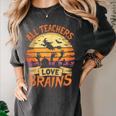 All Teachers Love Brains Halloween Teacher Women's Comfort Colors T-Shirt Pepper All Teachers Love Brains Halloween Teacher Women's Comfort Colors T-Shirt Pepper