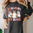 Teaching My Boos Cute Spooky Ghost Teacher Halloween Women Women's Comfort Colors T-Shirt Pepper