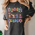 Teaching Future Leaders Otter Back To School Teacher Women's Comfort Colors T-Shirt Pepper