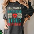 Teaching In My Veins Jesus In My Heart God Christian Teacher Women's Comfort Colors T-Shirt Pepper Teaching In My Veins Jesus In My Heart God Christian Teacher Women's Comfort Colors T-Shirt Pepper