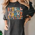I Tell Young People About Dead People Groovy History Teacher Women's Comfort Colors T-Shirt Pepper I Tell Young People About Dead People Groovy History Teacher Women's Comfort Colors T-Shirt Pepper