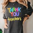 Thank You Teacher Appreciation Graduation Men Women Girls Kids Women's Comfort Colors T-Shirt Pepper