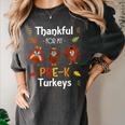 Thankful For My Prek Turkeys In Masks Thanksgiving Teacher For Men Women Women's Comfort Colors T-Shirt Pepper