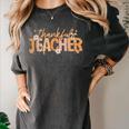 Thankful Teacher Autumn Fall Teacher Thanksgiving Youth Women's Comfort Colors T-Shirt Pepper