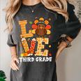 Thanksgiving Love Third Grade Teacher Turkey Autumn Fall Men Women Girls Kids Women's Comfort Colors T-Shirt Pepper Thanksgiving Love Third Grade Teacher Turkey Autumn Fall Men Women Girls Kids Women's Comfort Colors T-Shirt Pepper