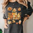 Thanksgiving One Thankful Art Teacher Fall Groovy Men Women Women's Comfort Colors T-Shirt Pepper Thanksgiving One Thankful Art Teacher Fall Groovy Men Women Women's Comfort Colors T-Shirt Pepper