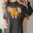 Thanksgiving Teacher Pencil Bow One Thankful Teacher Fall Women's Comfort Colors T-Shirt Pepper Thanksgiving Teacher Pencil Bow One Thankful Teacher Fall Women's Comfort Colors T-Shirt Pepper