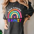 Tiny Human Tamer Watercolor Rainbow Daycare Teacher Women's Comfort Colors T-Shirt Pepper Tiny Human Tamer Watercolor Rainbow Daycare Teacher Women's Comfort Colors T-Shirt Pepper
