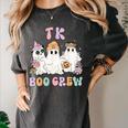 TK Boo Crew Retro Groovy Halloween Floral Ghost TK Teacher Women's Comfort Colors T-Shirt Pepper TK Boo Crew Retro Groovy Halloween Floral Ghost TK Teacher Women's Comfort Colors T-Shirt Pepper