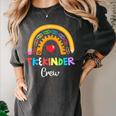 TK And Kinder Crew TK Teacher Transitional Kindergarten PreK Women's Comfort Colors T-Shirt Pepper