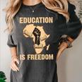 History Education Is Freedom African Map Black Teacher Women's Comfort Colors T-Shirt Pepper