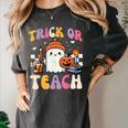 Trick Or Teach Ghost Teacher School Halloween Men Women Women's Comfort Colors T-Shirt Pepper Trick Or Teach Ghost Teacher School Halloween Men Women Women's Comfort Colors T-Shirt Pepper