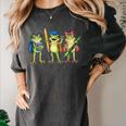Trio Cute Frogs Welcome Back To School Teachers Girls Boys Women's Comfort Colors T-Shirt Pepper