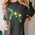 Turtle Puzzle Pieces For Autism Awareness Kids Women Teacher Women's Comfort Colors T-Shirt Pepper Turtle Puzzle Pieces For Autism Awareness Kids Women Teacher Women's Comfort Colors T-Shirt Pepper