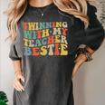 Twin Day Friends Teacher Twinning With My Bestie Matching Women's Comfort Colors T-Shirt Pepper