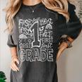 Typography 1st Grade Team Student Teacher Women's Comfort Colors T-Shirt Pepper